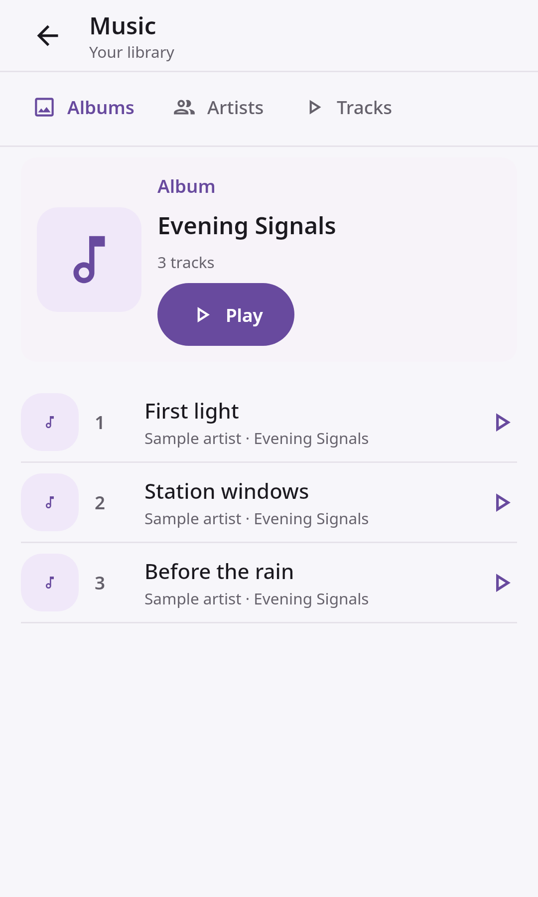 Music Album track collection: Ready