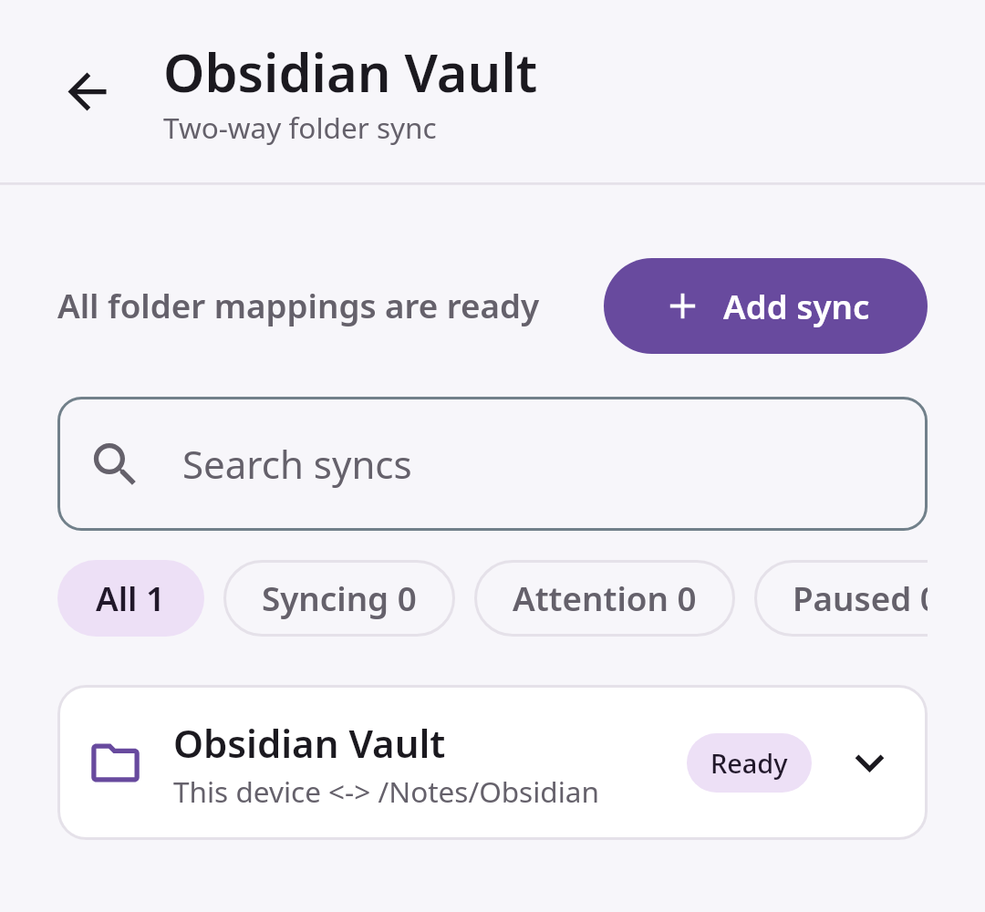 File sync Folder pair: One pending upload